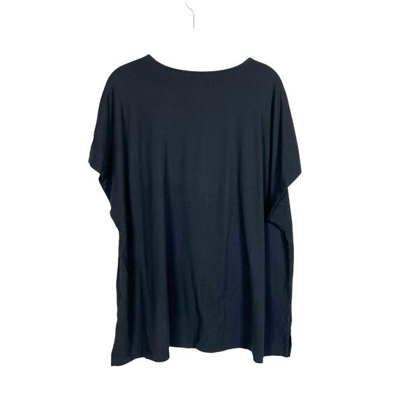 J Jill Luxe Supima Relaxed Tee in Black Women's 2X - Picture 2 of 7